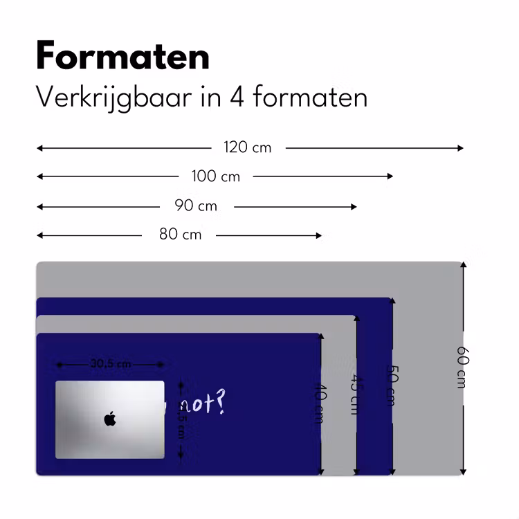 Why not - Blauw - Handgeschreven Muismat XXL klein -sfeer5