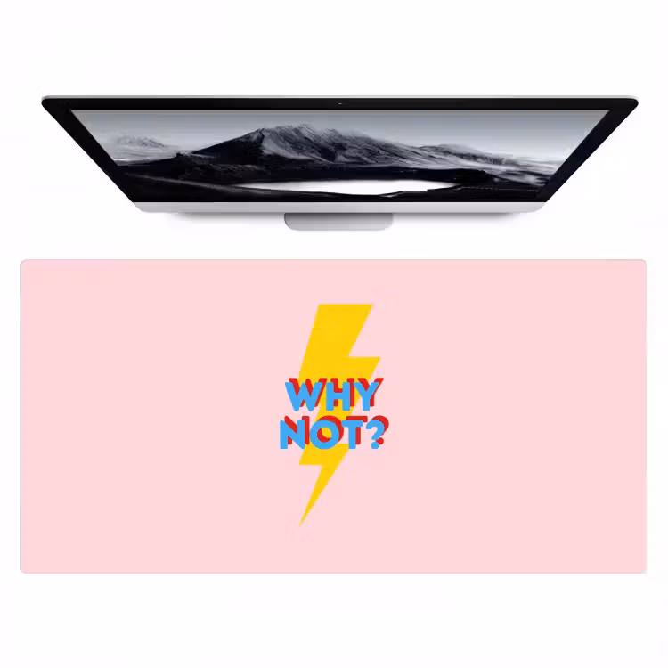 Why not - Bliksem - Roze Muismat XXL klein -zzz3d