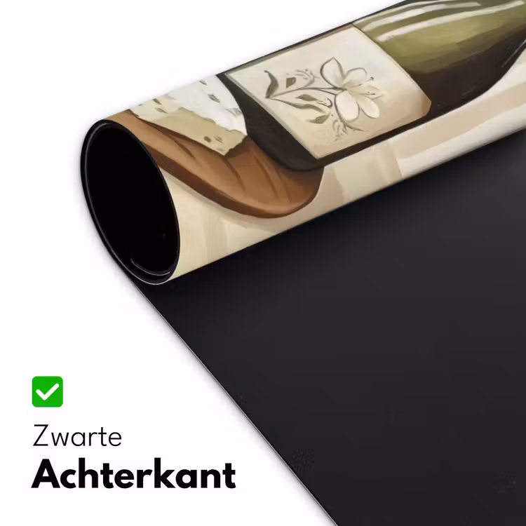 Wijn - Druiven - Kaas - Bladeren Muismat XXL klein -sfeer2