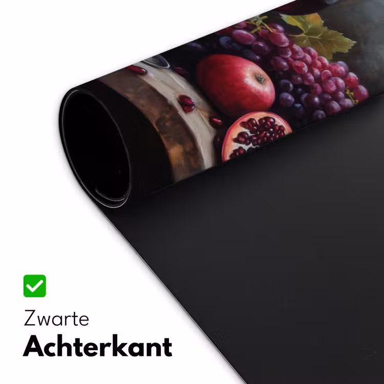 Wijn - Fruit - Stilleven Muismat XXL klein -sfeer2