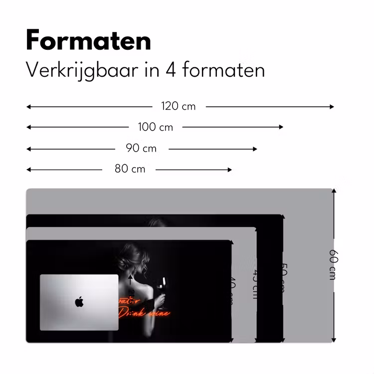 Wijn - Vrouw - Neon - Quote Muismat XXL klein -sfeer5