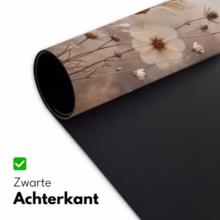 Wilde bloemen - Botanisch - Vintage - Natuur - Rustiek Muismat XXL klein -sfeer2