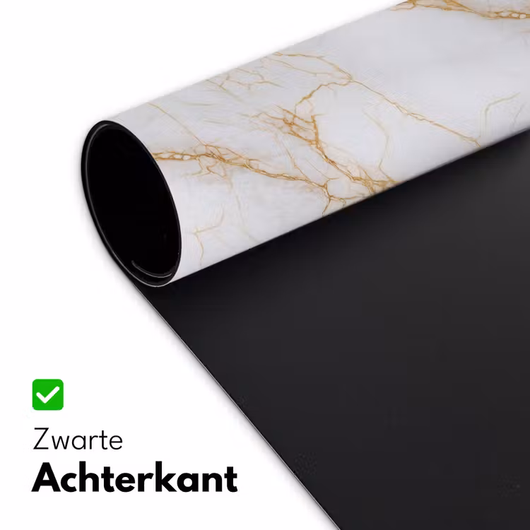 Wit - Goud - Marmer - Aders Muismat XXL klein 681 -sfeer2