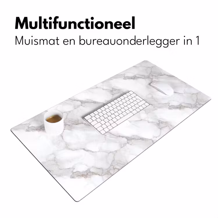 Wit - Marmer - Bruin Muismat XXL klein 681 -sfeer4