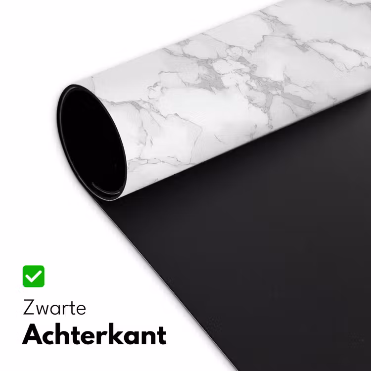Wit - Marmer - Grijs Muismat XXL klein 681 -sfeer2