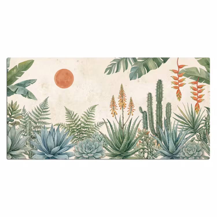 Woestijn - Planten - Groen Muismat XXL klein -3d_leeg