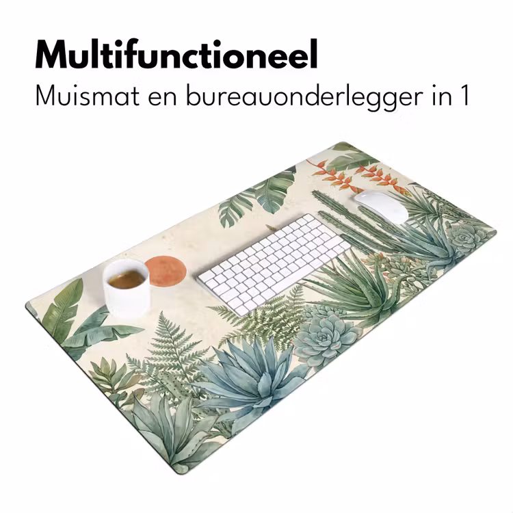 Woestijn - Planten - Groen Muismat XXL klein -sfeer4