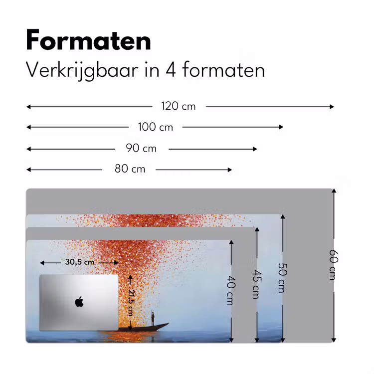 Wolk - Confetti - Boot - Wateroppervlakte Muismat XXL klein -sfeer5