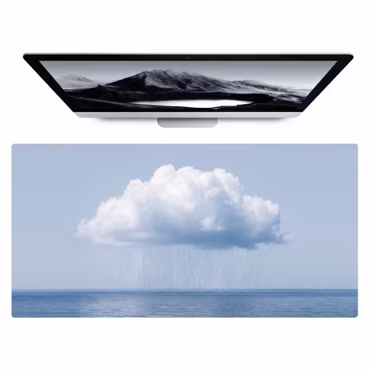 Bureau onderlegger - Wolk - Regen - Natuur - Wolk - Regen - Natuur Muismat XXL klein
