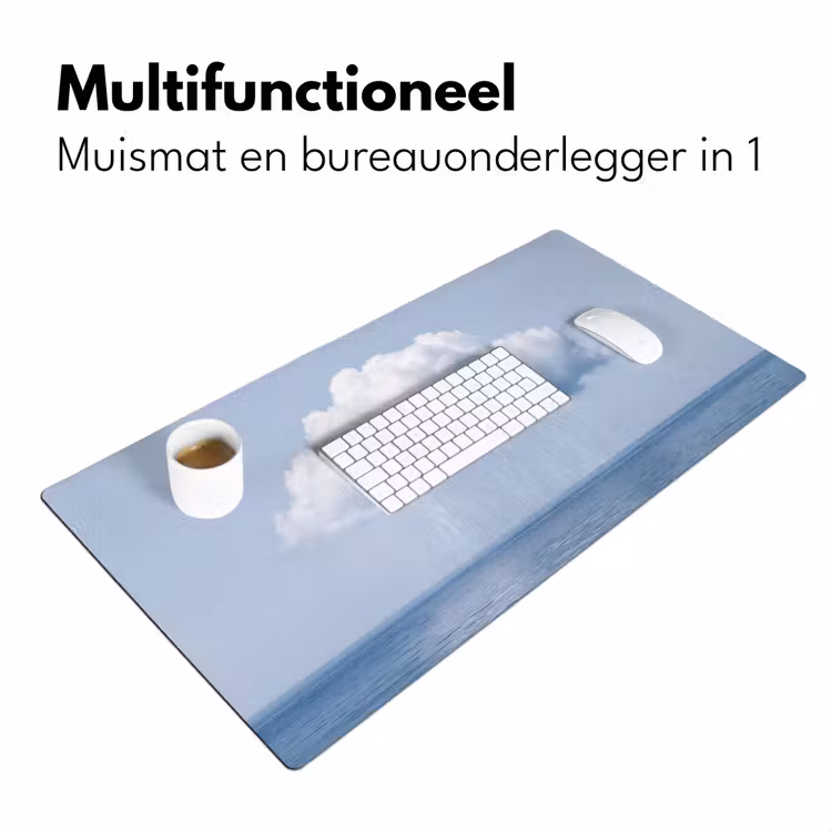 Bureau onderlegger - Wolk - Regen - Natuur - Wolk - Regen - Natuur Muismat XXL klein