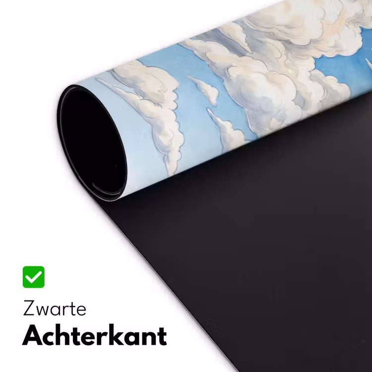 Wolken - Blauwe lucht - Natuur - Modern - Wit Muismat XXL klein -sfeer2