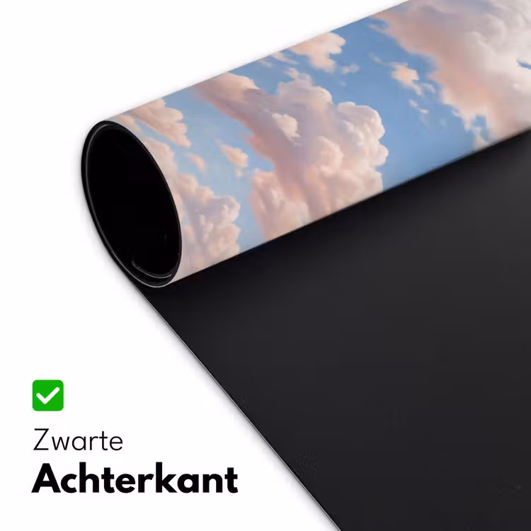 Wolken - Hemel - Natuur - Licht - Blauw Muismat XXL klein -sfeer2
