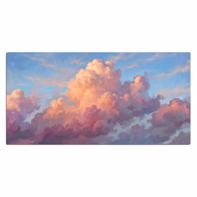 Wolken - Lucht - Natuur - Abstract - Kleurrijk Muismat XXL klein -3d_leeg