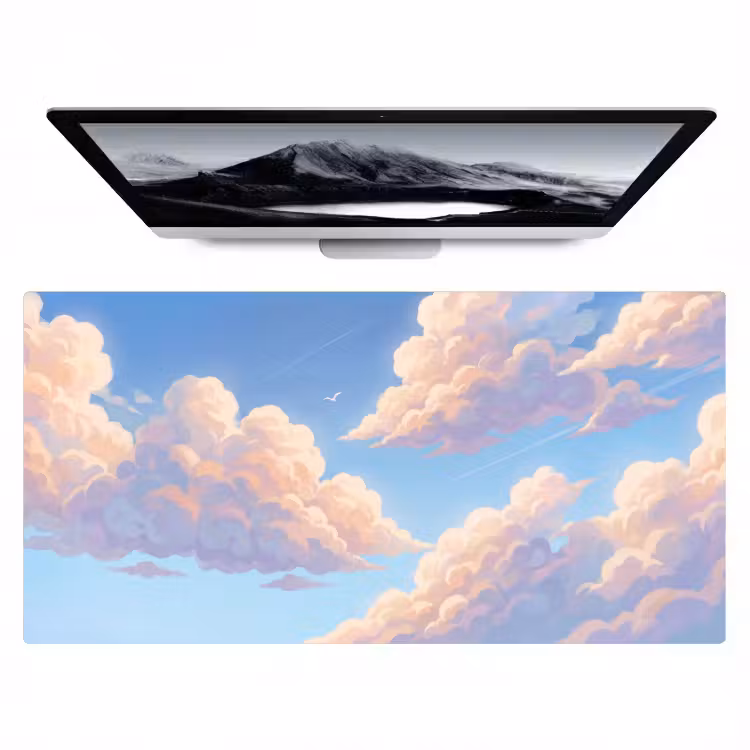 Wolken - Lucht - Natuur - Blauw Muismat XXL klein -zzz3d