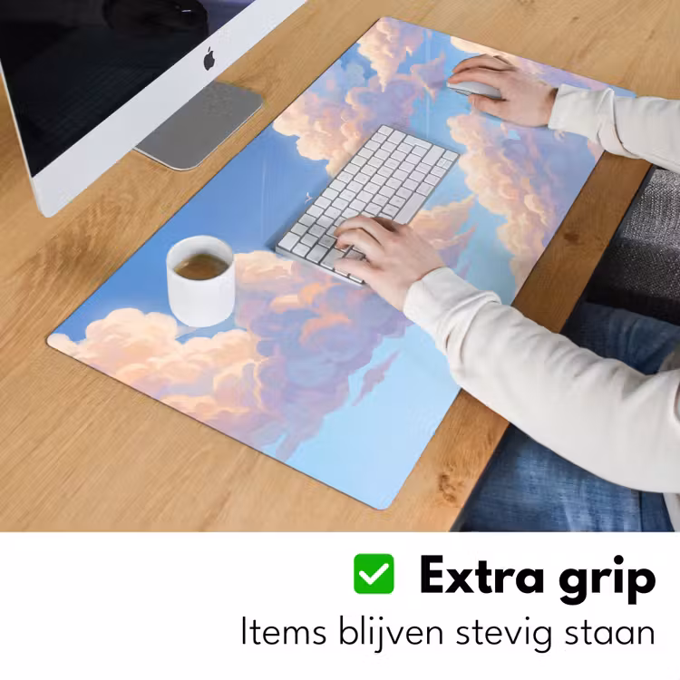 Wolken - Lucht - Natuur - Blauw Muismat XXL klein -sfeer3