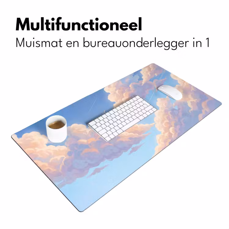 Wolken - Lucht - Natuur - Blauw Muismat XXL klein -sfeer4