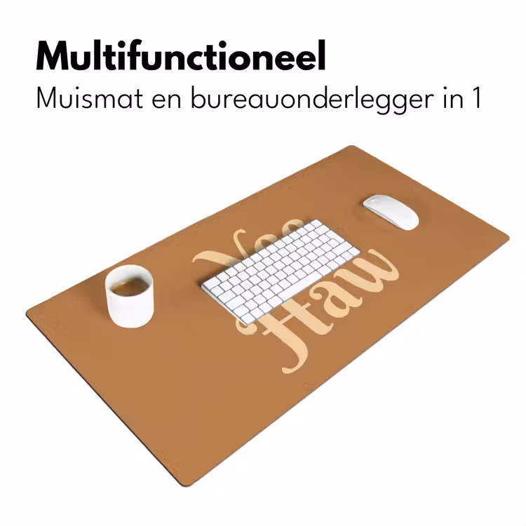 Yee haw - Bruin - Minimalistisch Muismat XXL klein -sfeer4