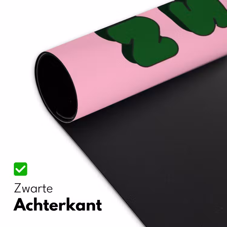Yes fun - Groen - Roze Muismat XXL klein -sfeer2