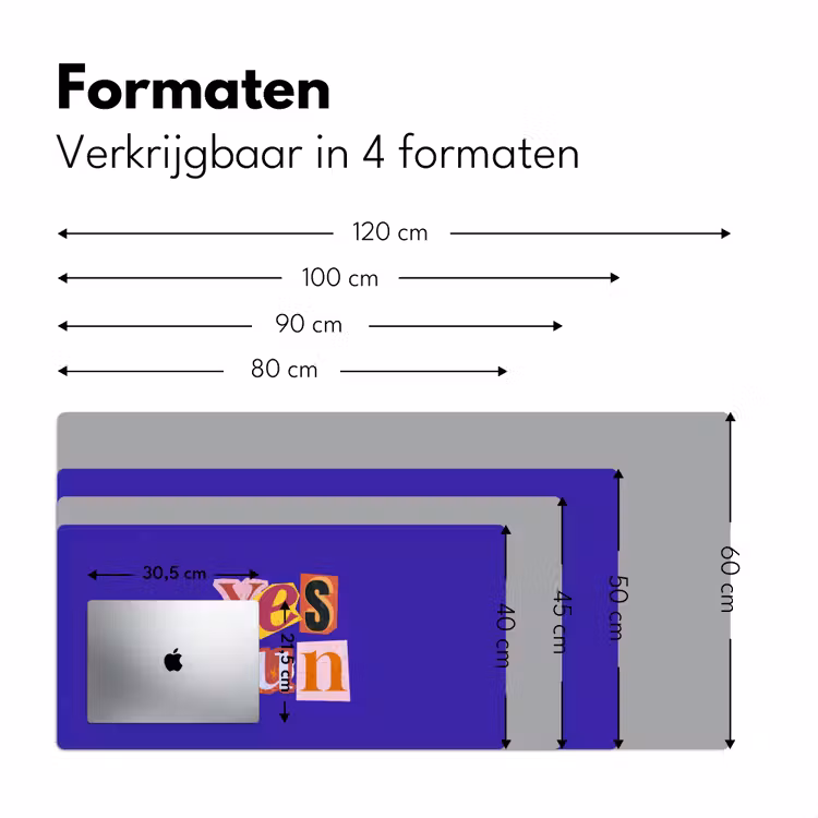 Yes fun - Kleurrijk - Collage-stijl Muismat XXL klein -sfeer5