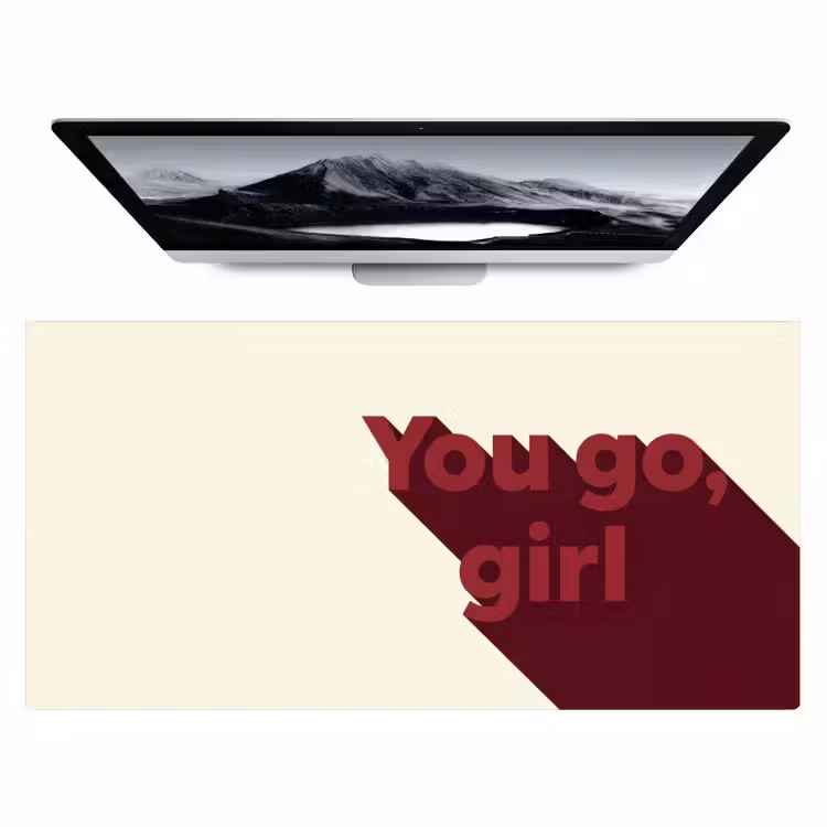 you go girl - 3D - Rood Muismat XXL klein -zzz3d
