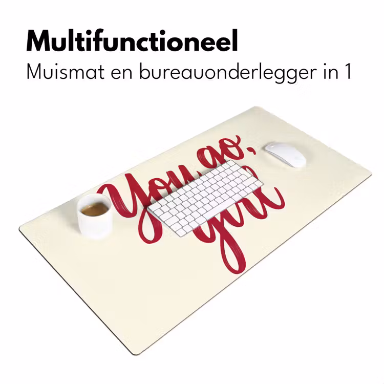 you go girl - Rood - Wit Muismat XXL klein -sfeer4