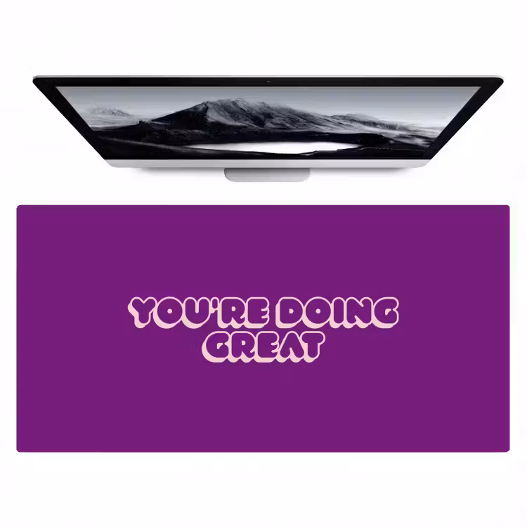 You're doing great - Paars - Bubble letters Muismat XXL klein -zzz3d