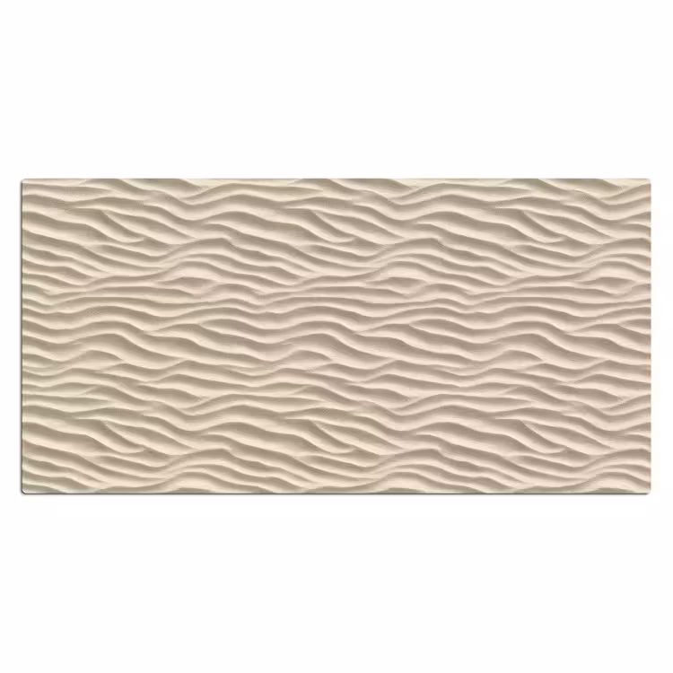 Zand - Golven - Beige Muismat XXL klein 681 -3d_leeg
