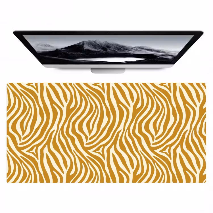 Zebra - Klassiek - Oker - Geel Muismat XXL klein 681 -zzz3d