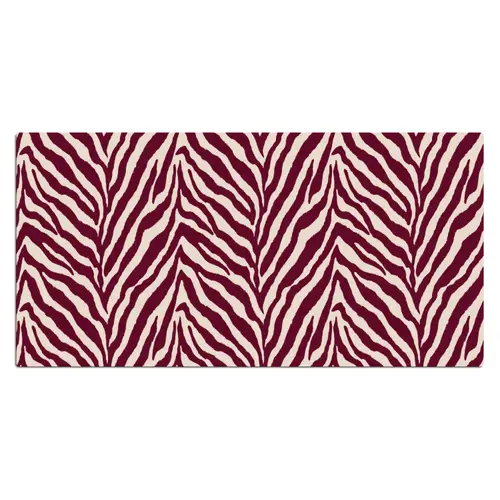 Zebra - Motief - Bordeaux - Rood Muismat XXL klein 681 -3d_leeg