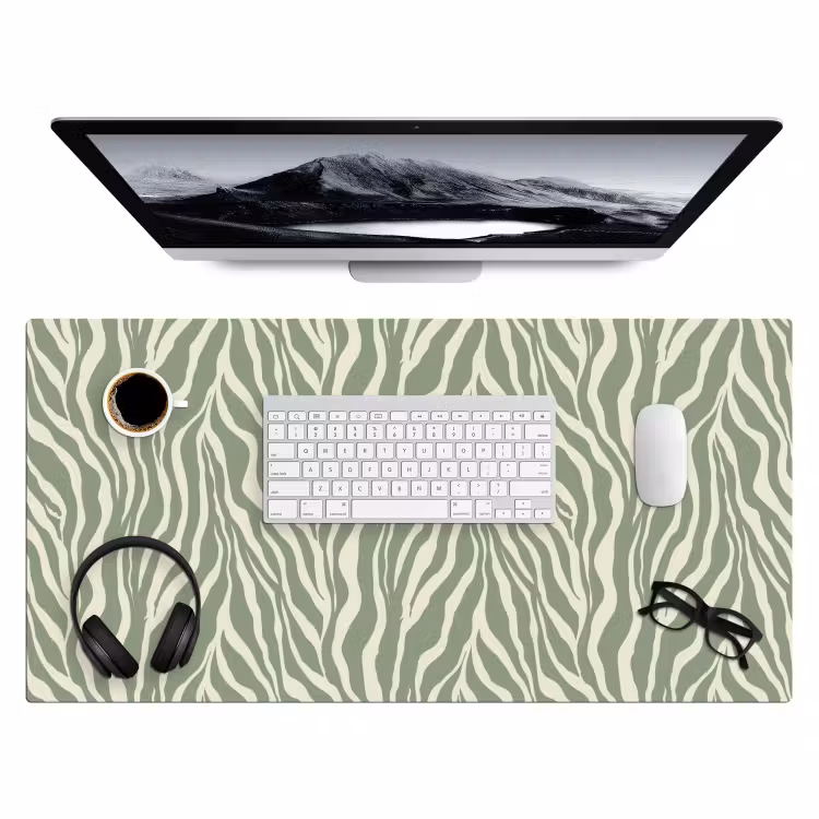 Zebra - Motief - Groen Muismat XXL klein 681 -3d
