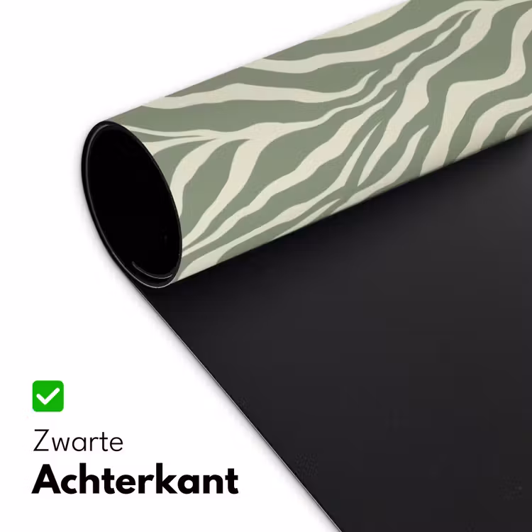 Zebra - Motief - Groen Muismat XXL klein 681 -sfeer2
