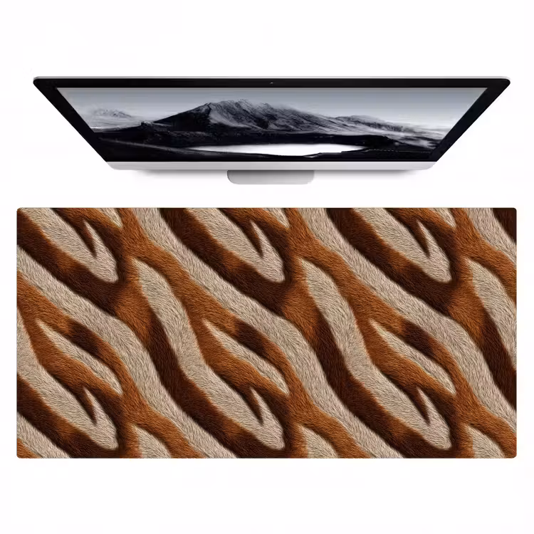 Zebra - Patroon - Bruin Muismat XXL klein 681 -zzz3d