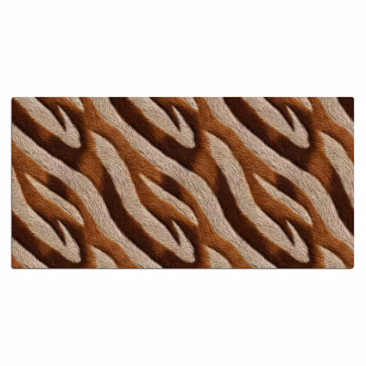 Zebra - Patroon - Bruin Muismat XXL klein 681 -3d_leeg