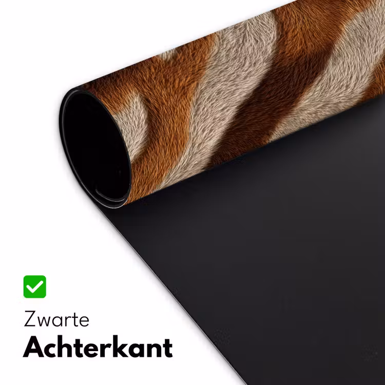 Zebra - Patroon - Bruin Muismat XXL klein 681 -sfeer2