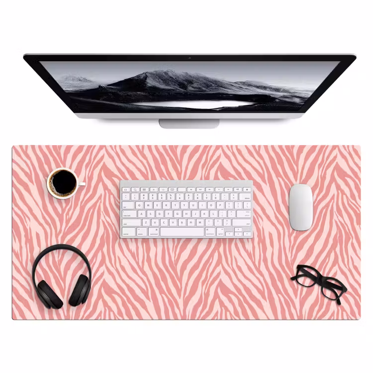 Zebra - Print - Roze Muismat XXL klein 681 -3d