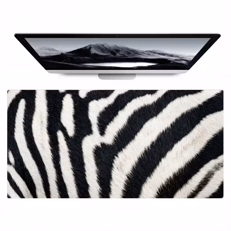 Zebra - Vacht - Klassiek - Zwart - Wit Muismat XXL klein -zzz3d