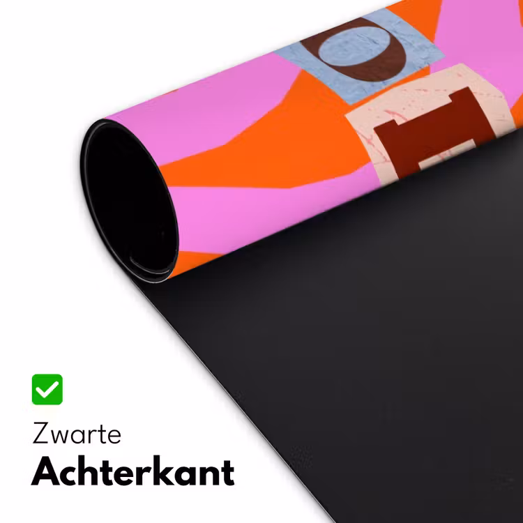 Zebraprint - Grafisch - COOL - Oranje Muismat XXL klein -sfeer2