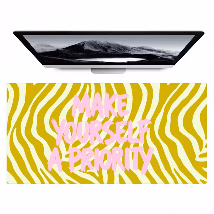 Zebraprint - Priority - Roze Muismat XXL klein -zzz3d