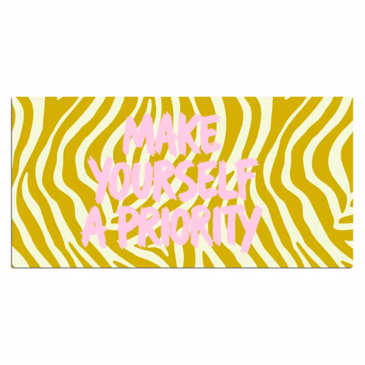 Zebraprint - Priority - Roze Muismat XXL klein -3d_leeg