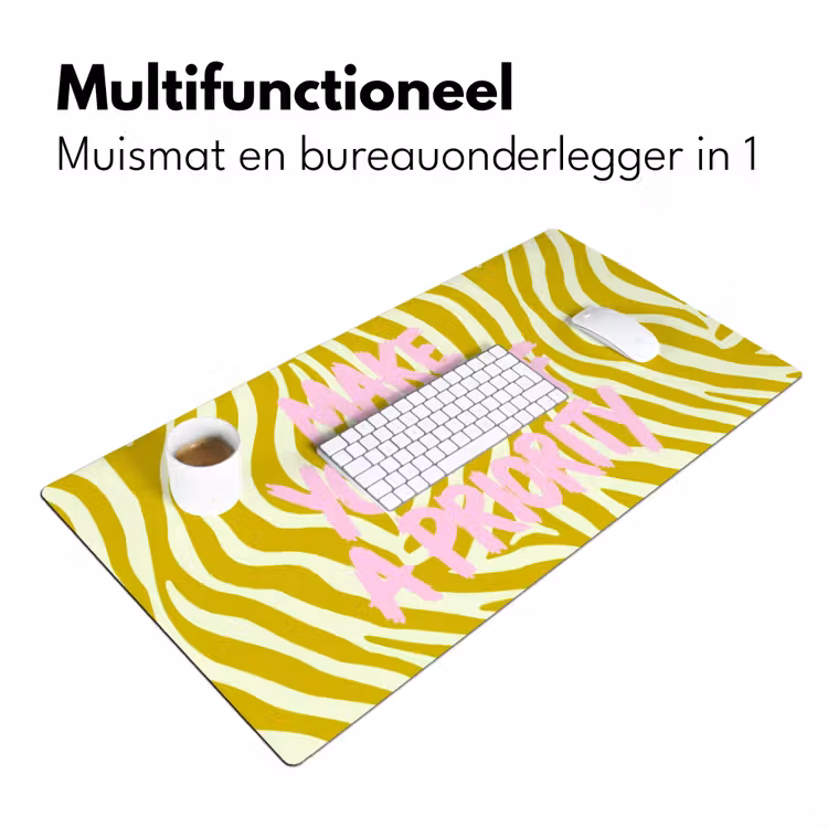 Zebraprint - Priority - Roze Muismat XXL klein -sfeer4