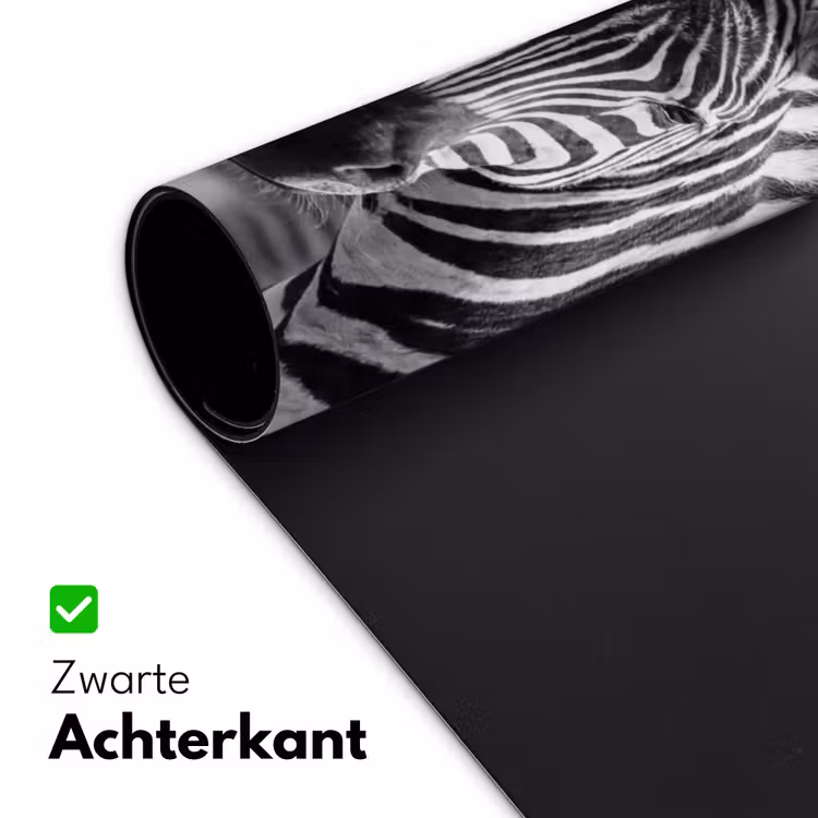 Zebra's - Zwart - Wit Muismat XXL klein -sfeer2