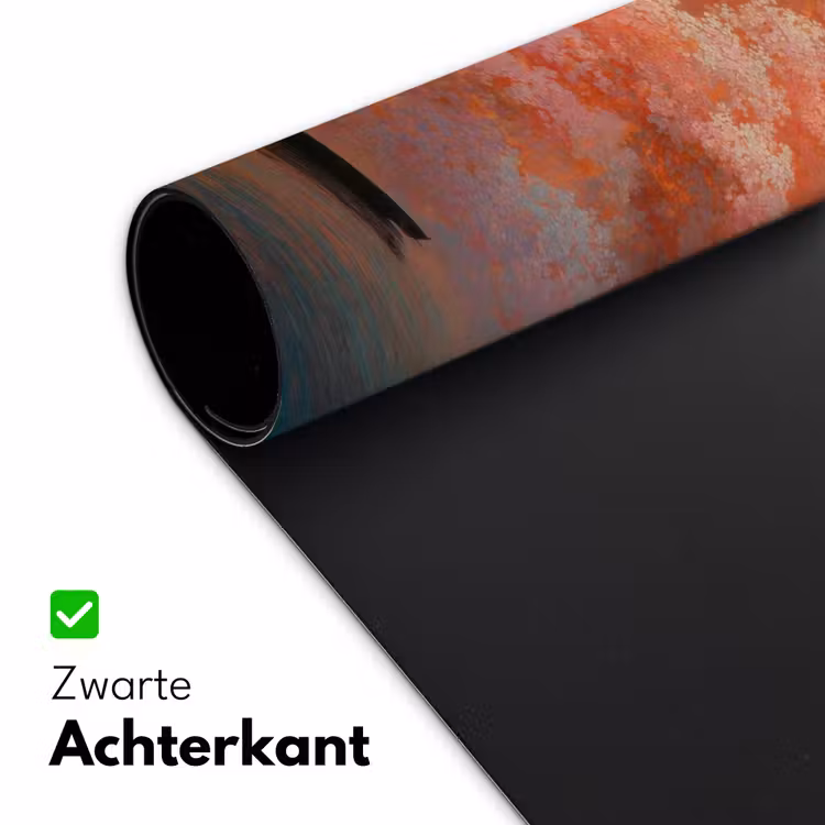 Zee - Boot - Wolken - Oranje Muismat XXL klein -sfeer2