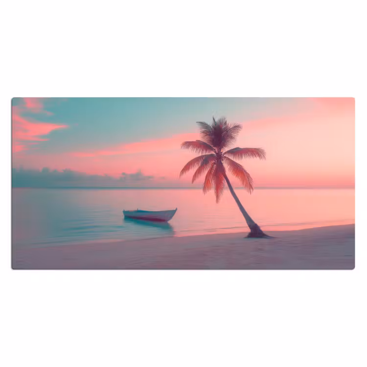 Zee - Boot - Zonsondergang Muismat XXL klein -3d_leeg