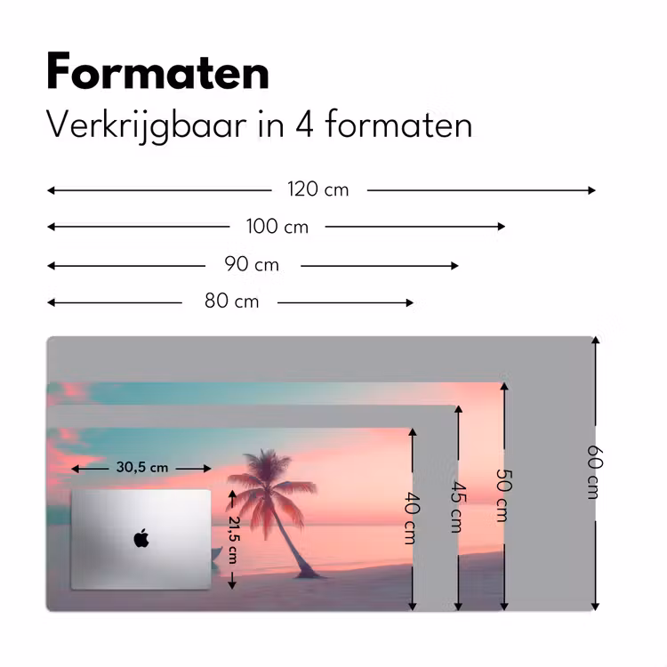 Zee - Boot - Zonsondergang Muismat XXL klein -sfeer5
