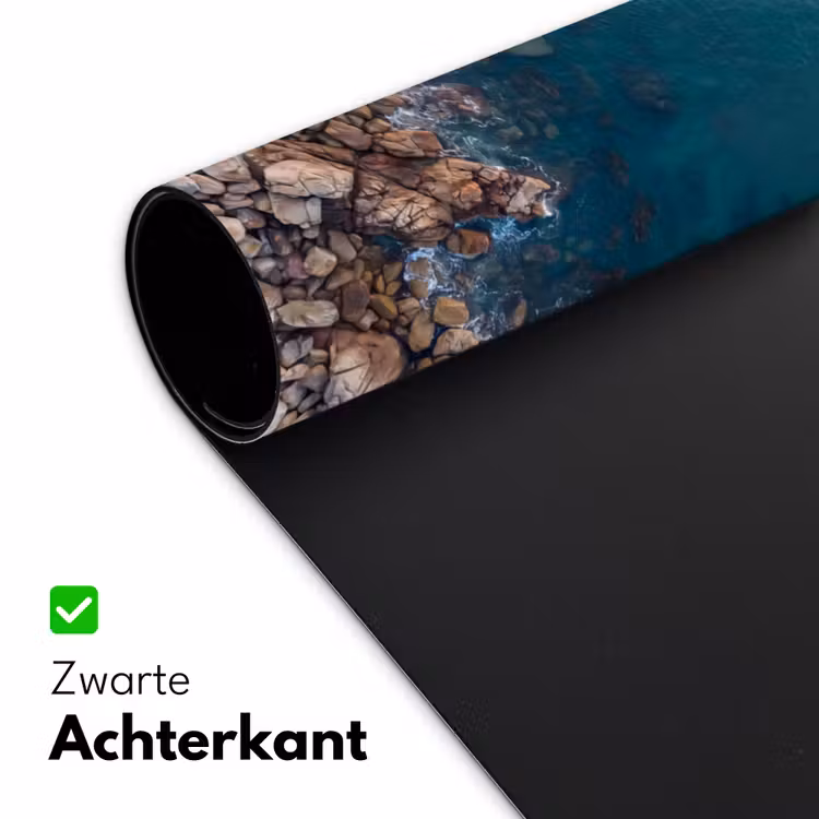 Zee - Kustlijn - Natuur - Abstract - Blauw Muismat XXL klein -sfeer2