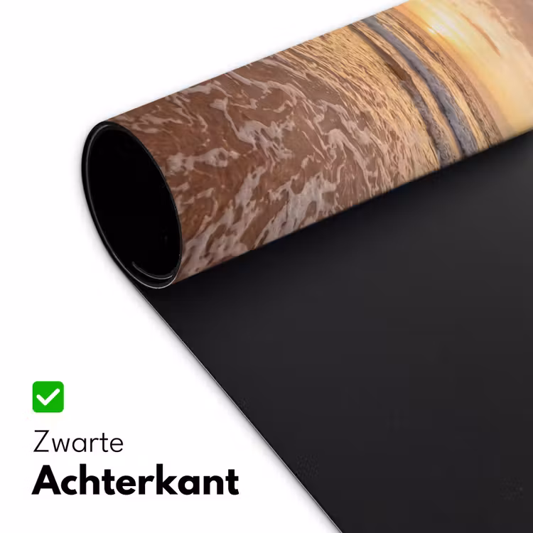 Zee - Kustlijn - Wolken - Landschap - Oranje Muismat XXL klein -sfeer2