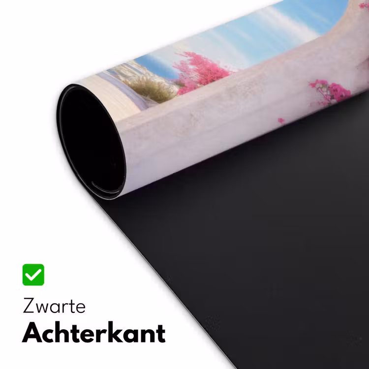 Zee - Roze - Bloemen - Poort Muismat XXL klein -sfeer2