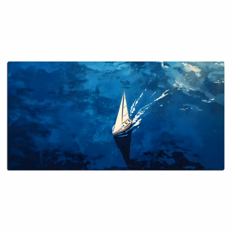 Zeilboot - Water - Abstract - Schaduw Muismat XXL klein -3d_leeg