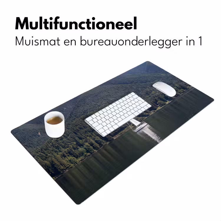 Zeilboot - Water - Bergen - Natuur - Groen Muismat XXL klein -sfeer4