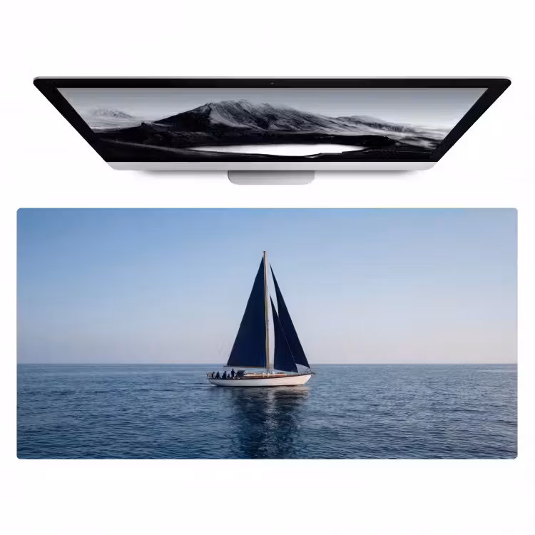 Zeilboot - Zee - Blauw Muismat XXL klein -zzz3d